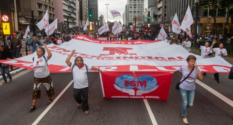 Centrais sindicais fazem manifestações contra a reforma da Previdência