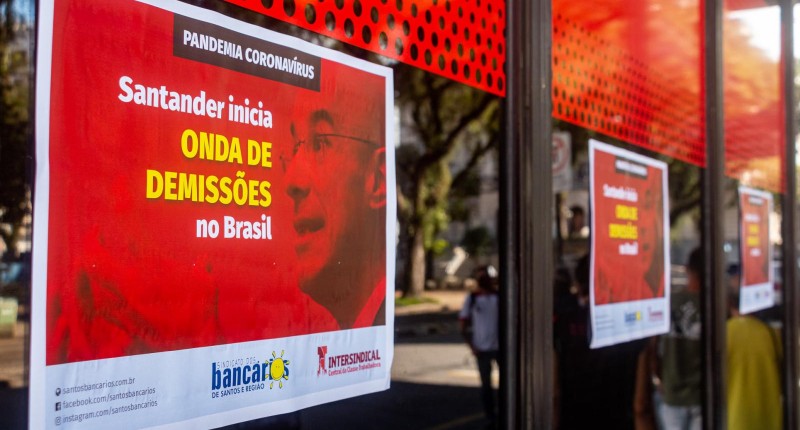 Campanha internacional pede apoio contra demissões do Santander