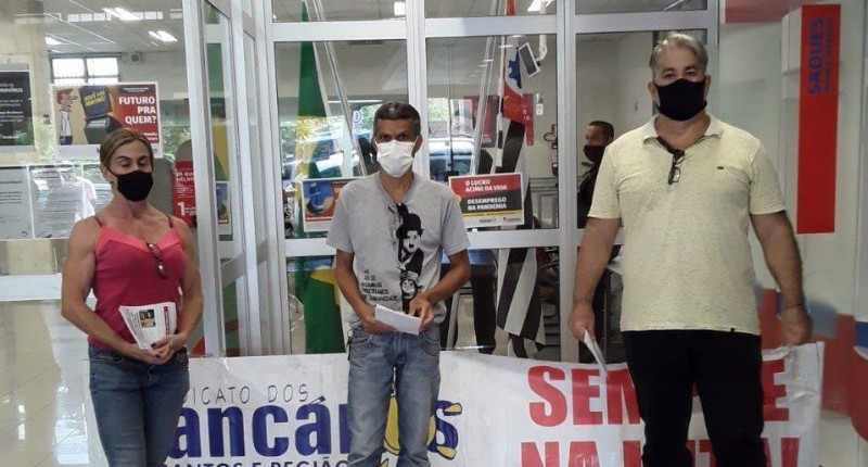 Tem protesto hoje contra demissões no Bradesco em São Vicente/SP