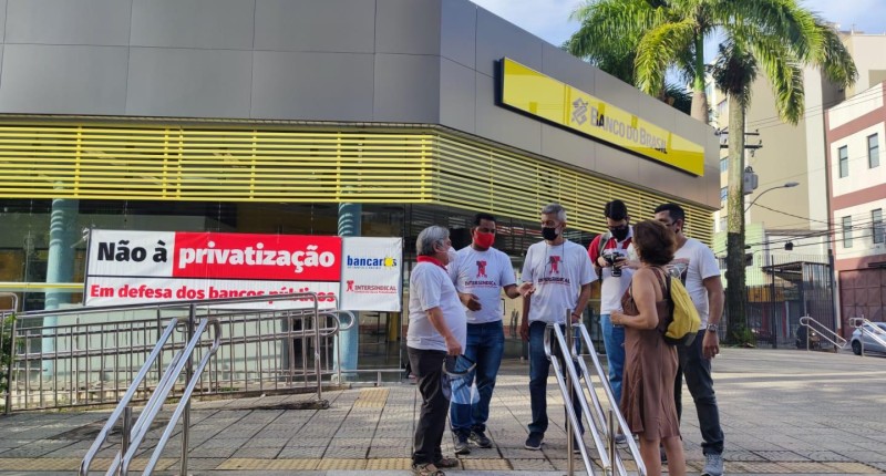 Bancários do BB na Baixada Santista em greve de 24h, hoje 10/2