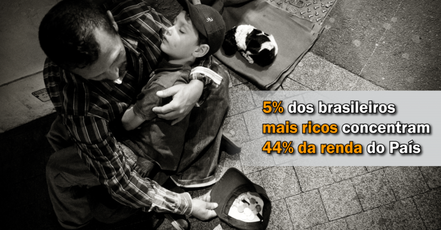 5% dos brasileiros mais ricos concentram quase metade da renda do País