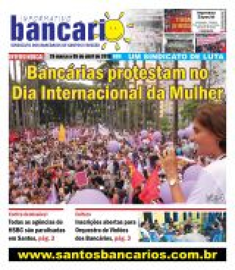 Bancárias protestam no  Dia Internacional da Mulher