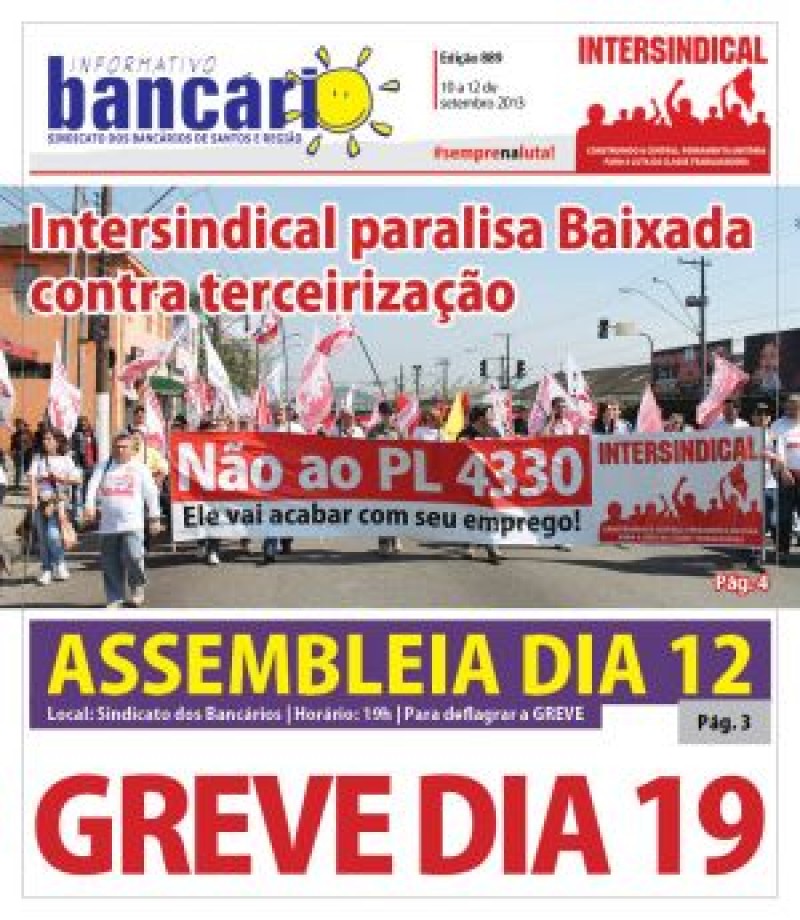 Intersindical paralisa Baixada contra terceirização