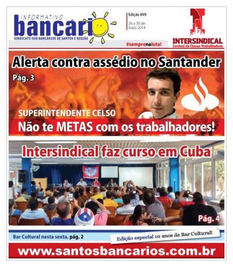 Alerta contra assédio no Santander