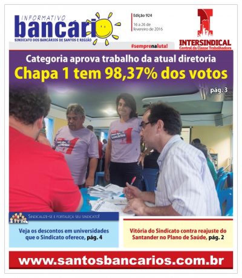 Chapa 1 tem 98,37% dos votos