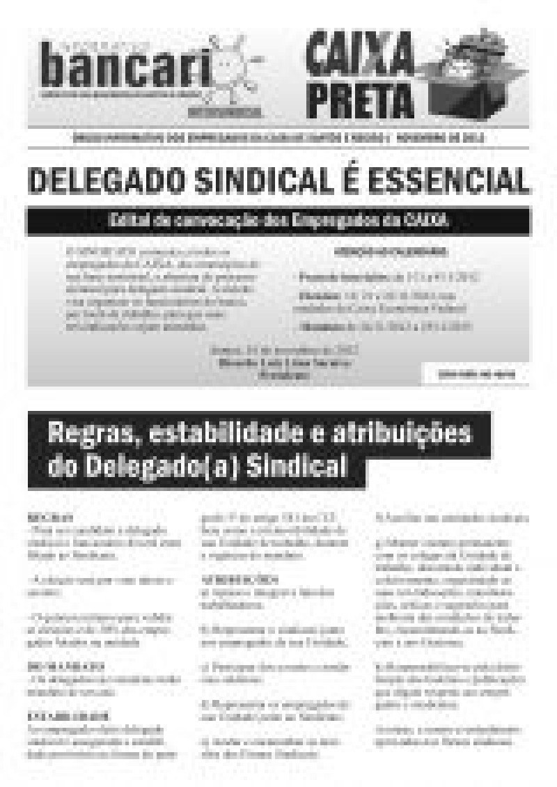 Delegado sindical é essencial - Eleição