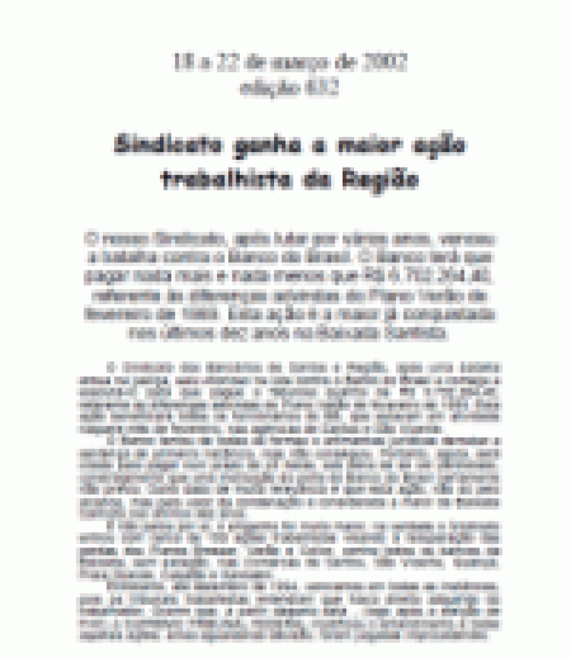 Sindicato ganha a maior ação trabalhista da Região