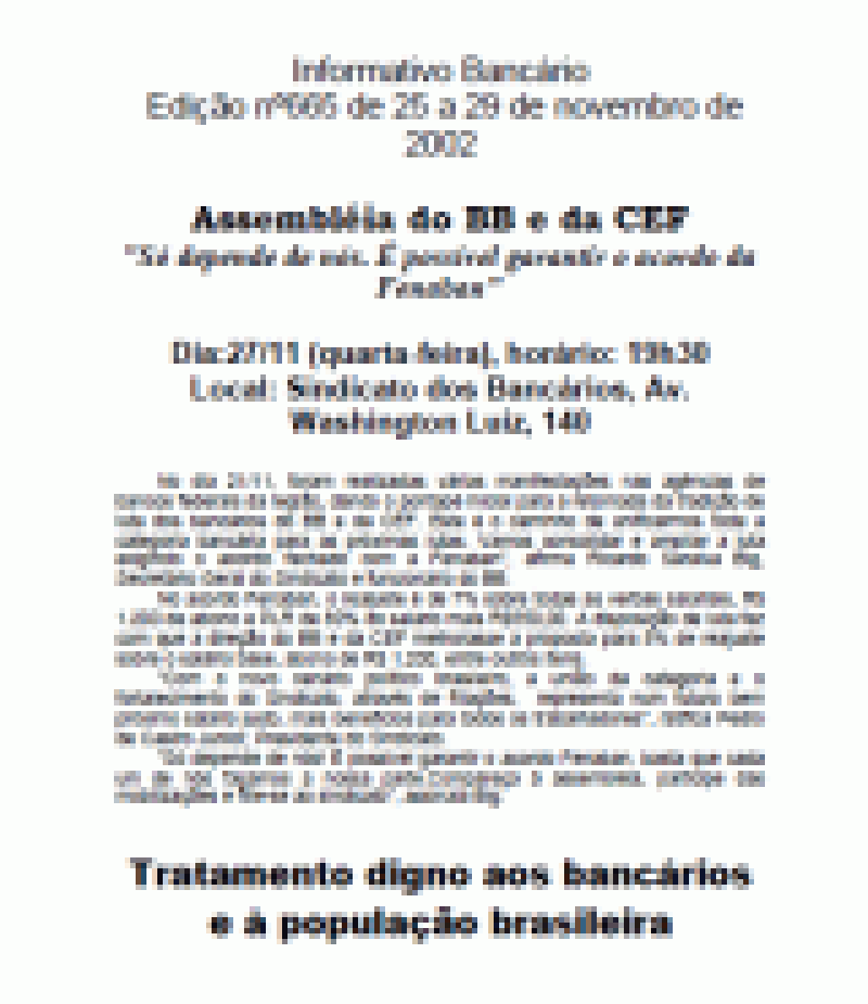 Assembléia do BB e da CEF