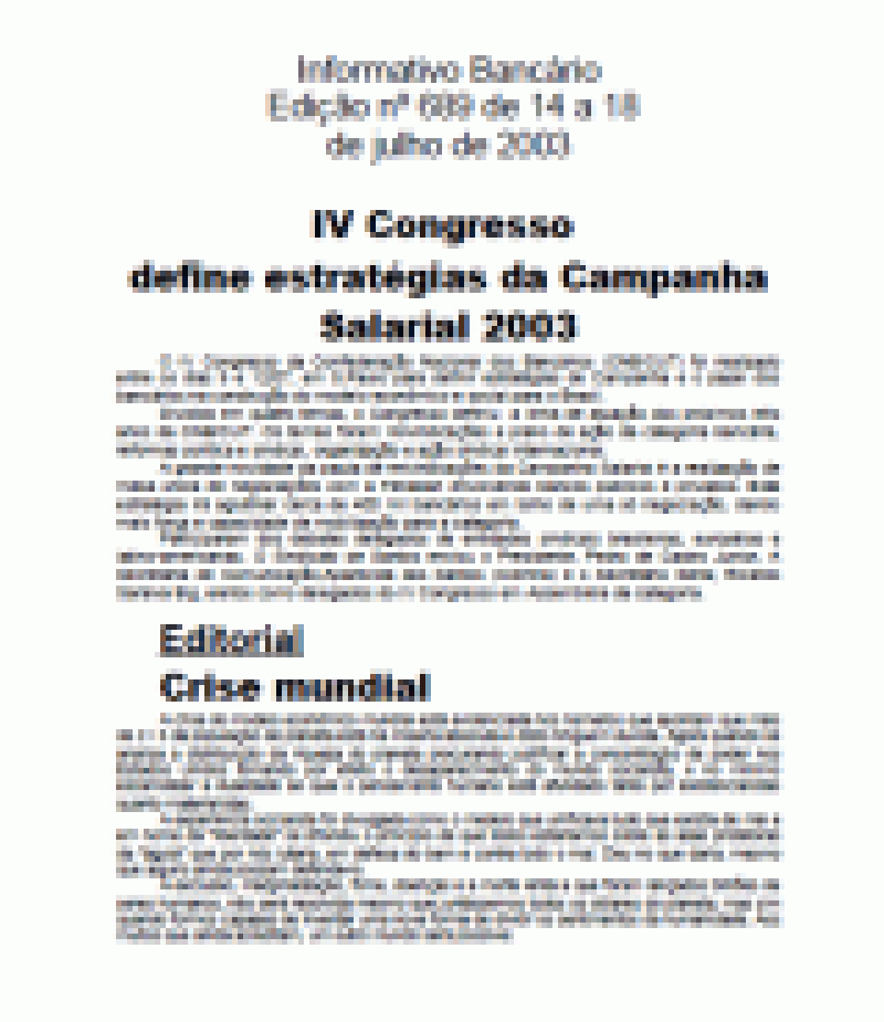 IV Congresso define estratégias da Campanha Salarial 2003