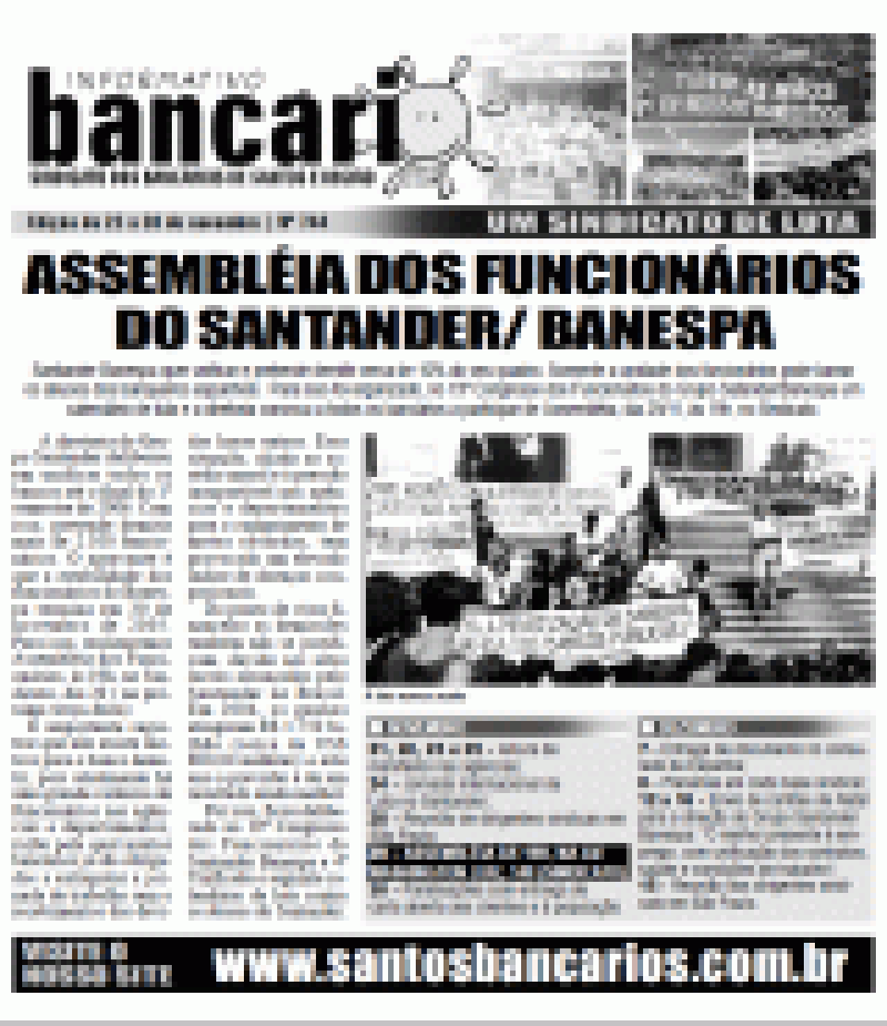 ASSEMBLÉIA DOS FUNCIONÁRIOS DO SANTANDER/ BANESPA