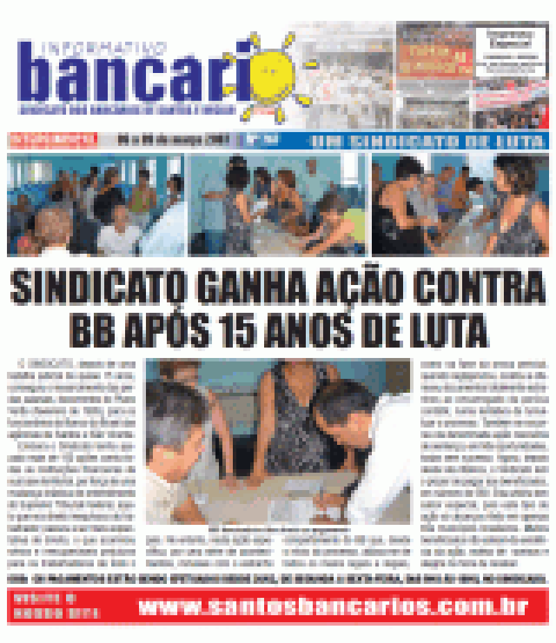 SINDICATO GANHA AÇÃO CONTRA BB APÓS 15 ANOS DE LUTA