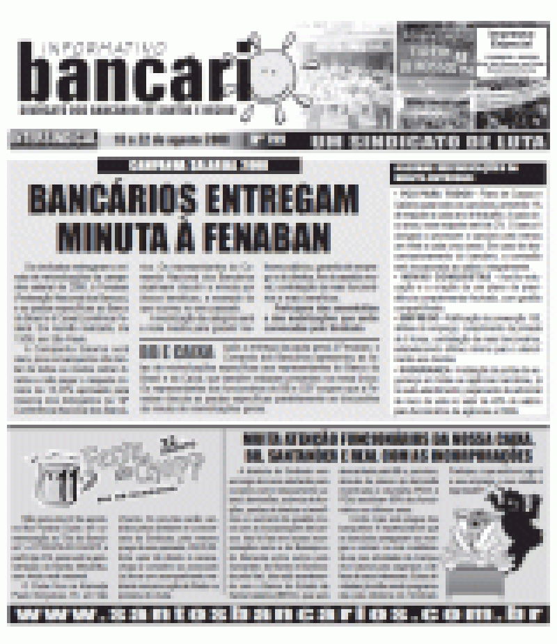 BANCÁRIOS ENTREGAM MINUTA À FENABAN