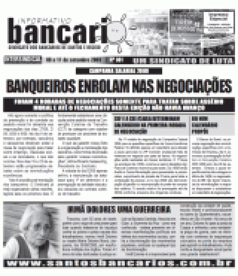 BANQUEIROS ENROLAM NAS NEGOCIAÇÕES