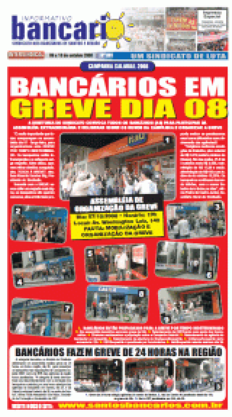 BANCÁRIOS EM GREVE DIA 08