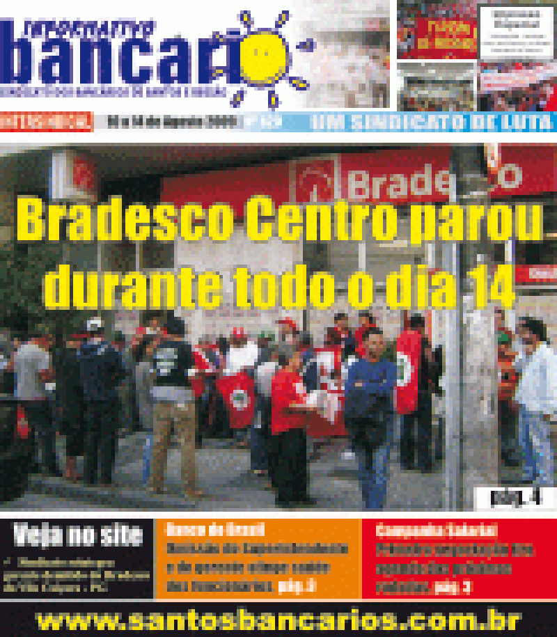 Bancários paralisam Bradesco