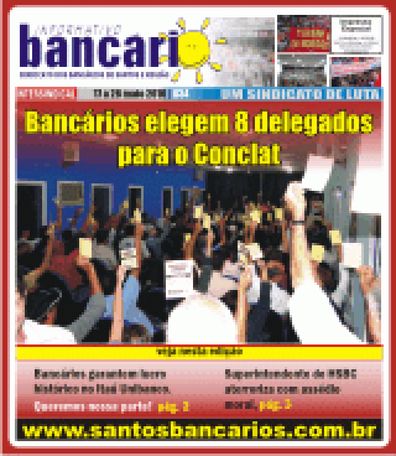 Bancários elegem 08 delegados p/ o Conclat