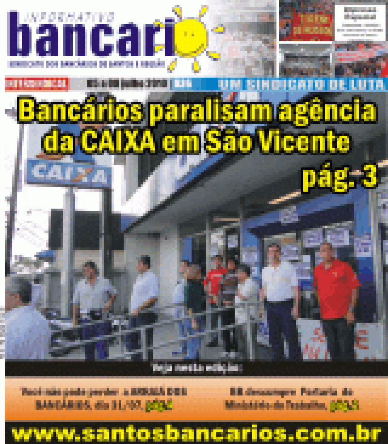 Bancários paralisam Caixa de SV