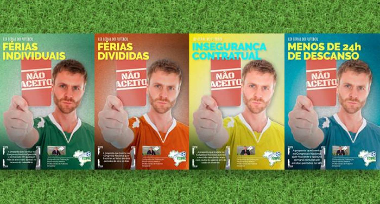 Jogadores de futebol também protestam contra a reforma trabalhista Jogadores de futebol também protestam contra a reforma trabalhista