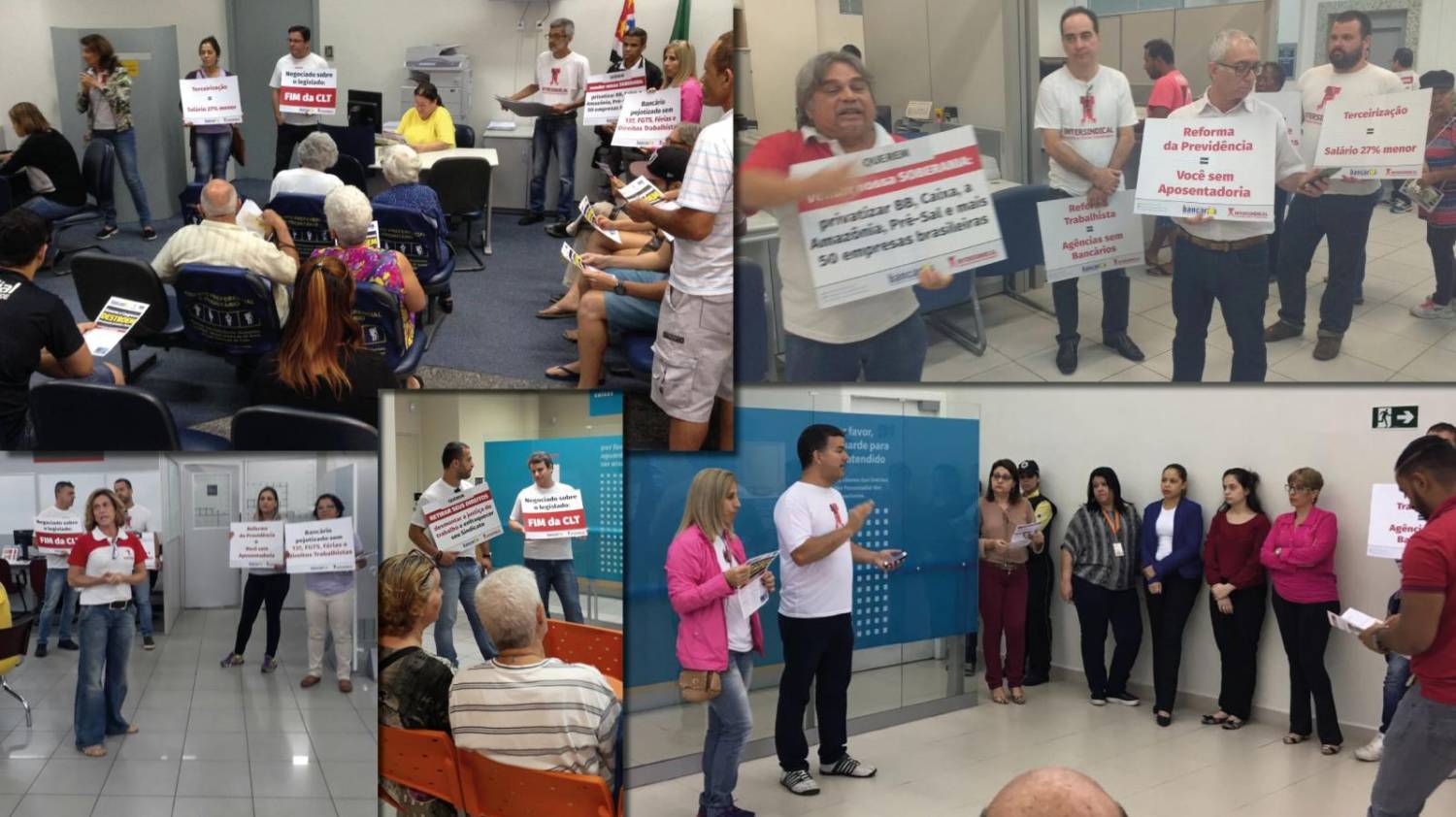 Campanha de mobilização dos bancários continua em Mongaguá e Praia Grande Campanha de mobilização dos bancários continua em Mongaguá e Praia Grande