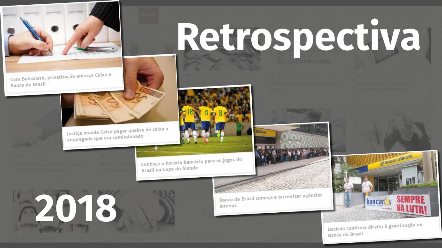 Reveja as 5 matérias mais acessadas no site do Sindicato em 2018 Reveja as 5 matérias mais acessadas no site do Sindicato em 2018