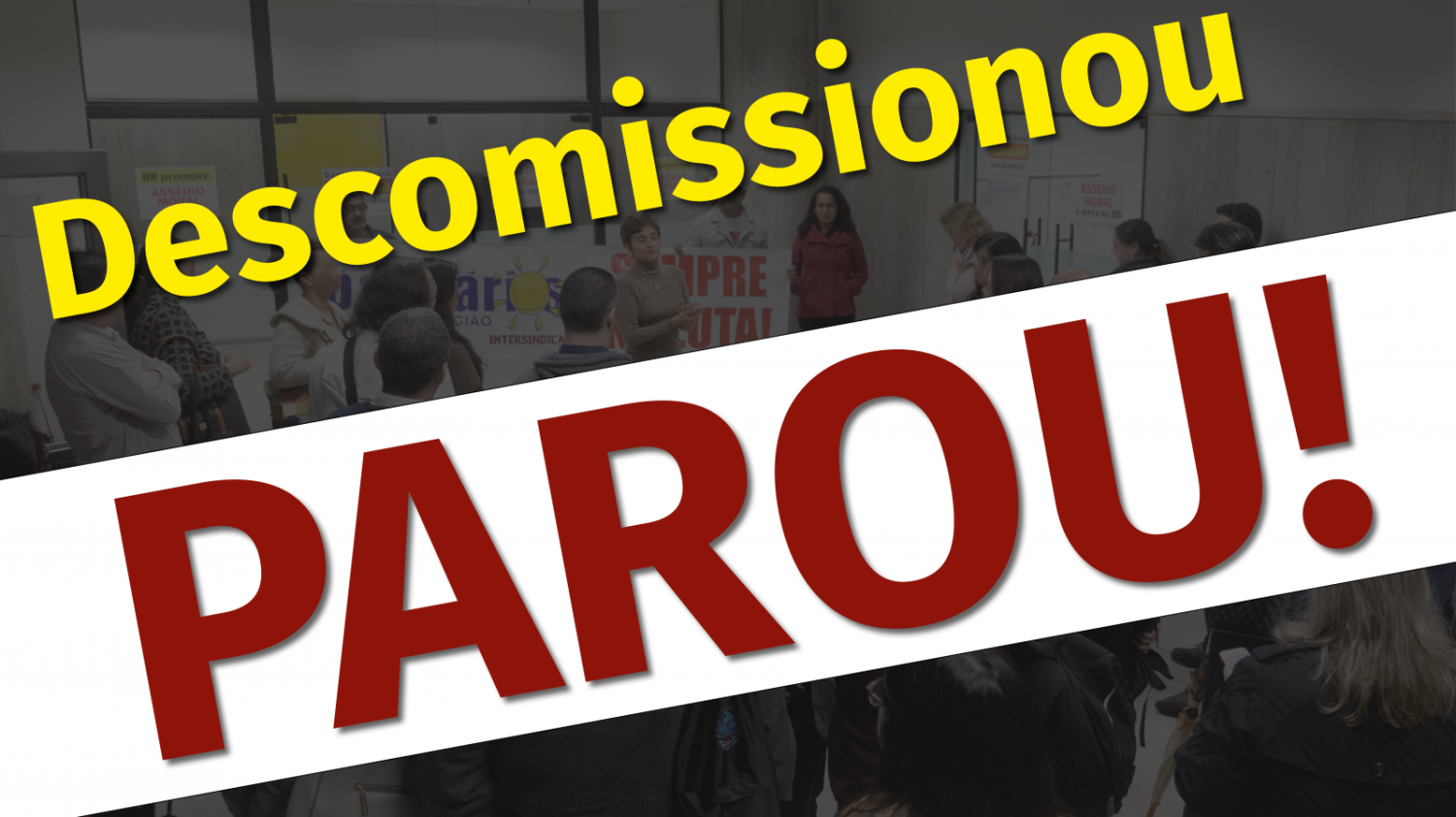 Bancários fecham escritório digital em Santos após descomissionamento Bancários fecham escritório digital em Santos após descomissionamento