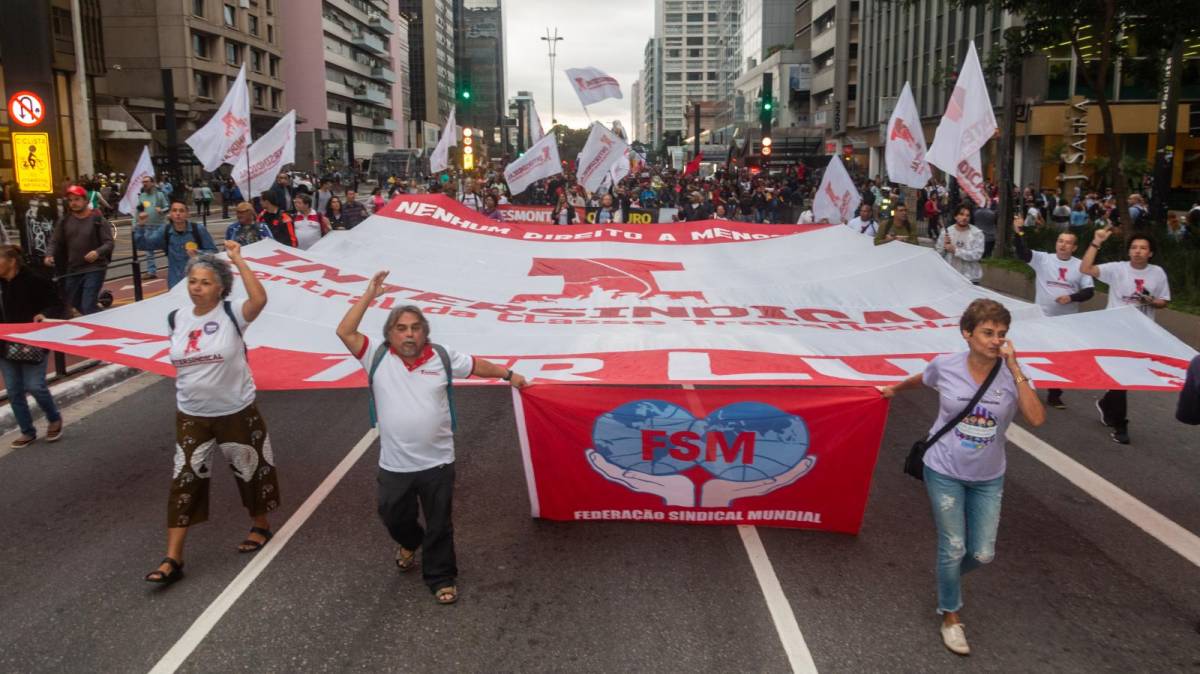 Centrais sindicais fazem manifestações contra a reforma da Previdência