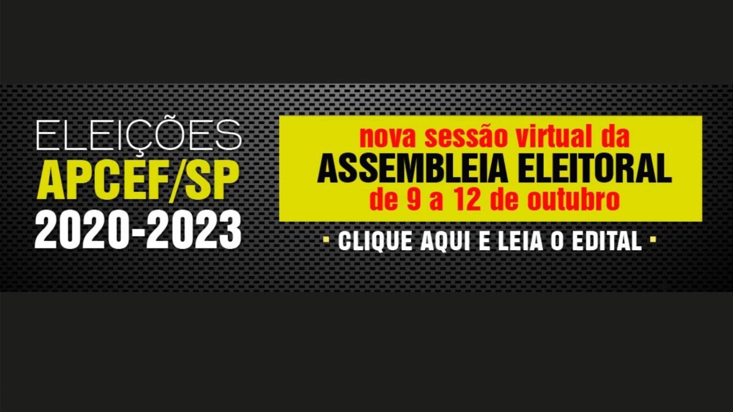 Empregado Caixa, vote pelo adiamento das datas de eleição da Apcef/SP Empregado Caixa, vote pelo adiamento das datas de eleição da Apcef/SP