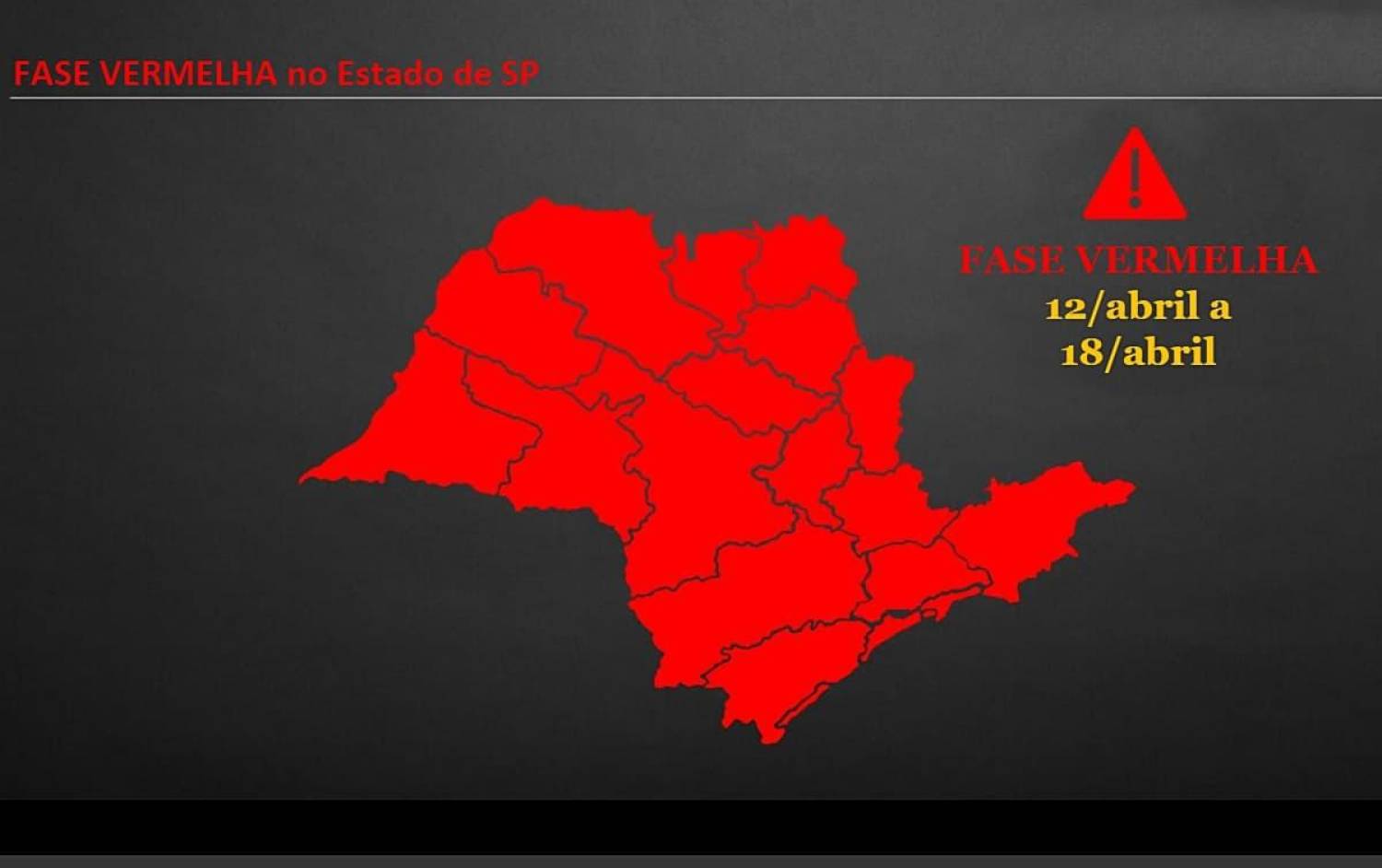 São Paulo avança para a fase vermelha, toque de recolher é mantido São Paulo avança para a fase vermelha, toque de recolher é mantido