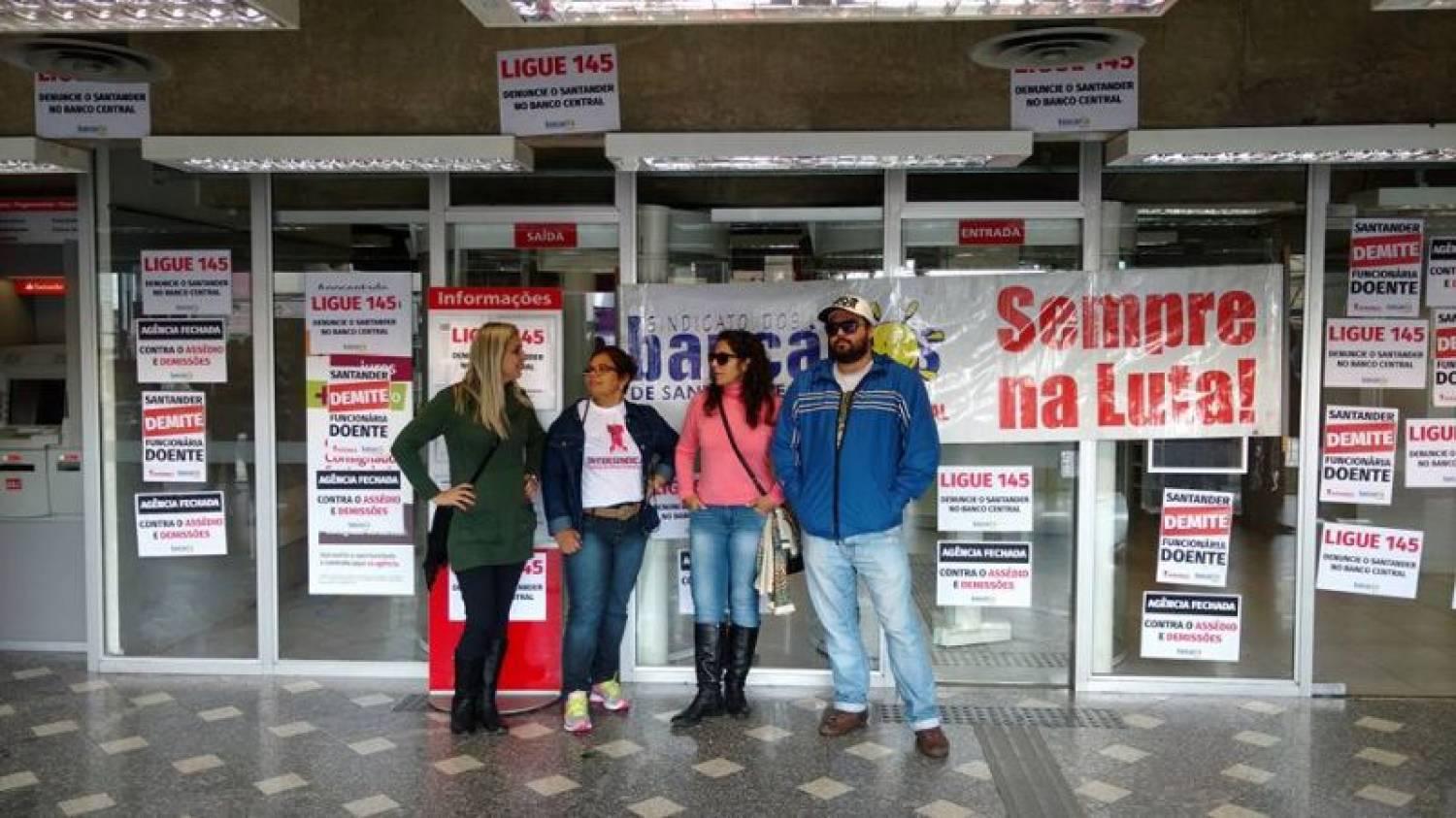 Santander tenta intimidar sindicato durante paralisação nesta sexta, 10