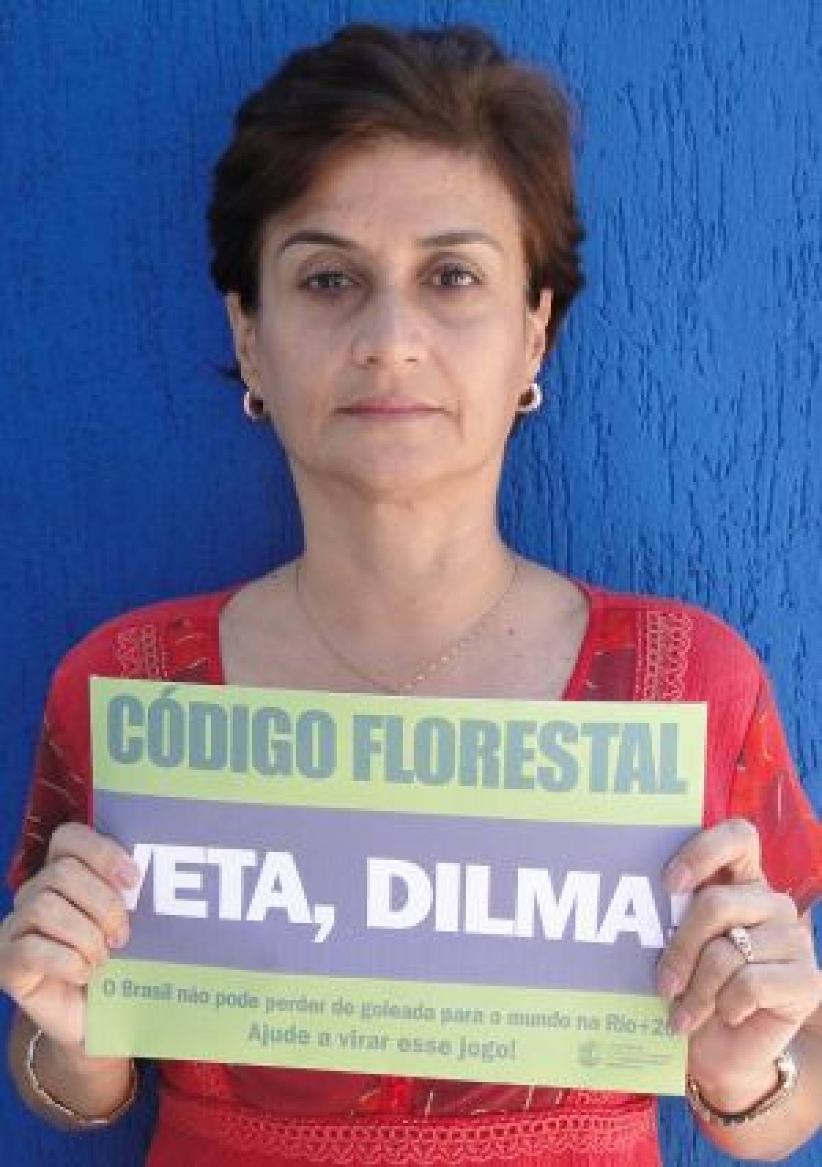 Veta, Dilma: Ambientalistas fazem vigília contra novo Código Florestal