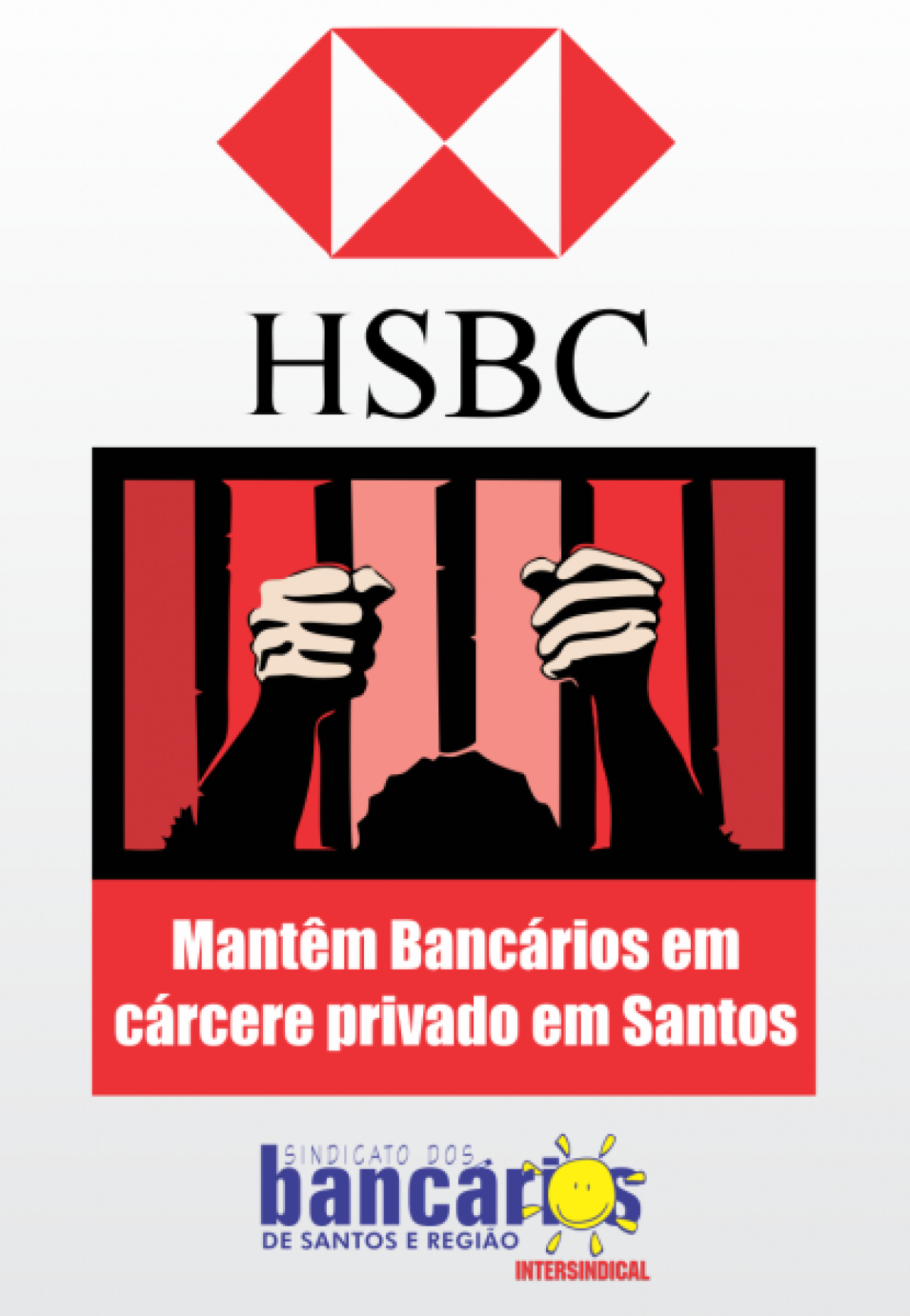 Mantêm bancários presos no centro de Santos