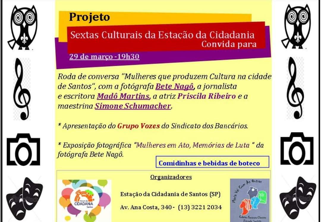 Projeto destaca Mulheres que produzem cultura em Santos