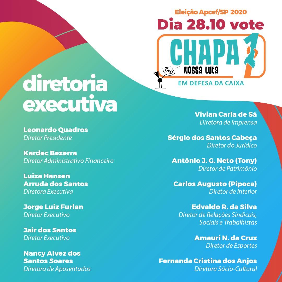 Eleição Apcef: Sindicato apoia “Chapa 1 Nossa Luta”, dia 28/10