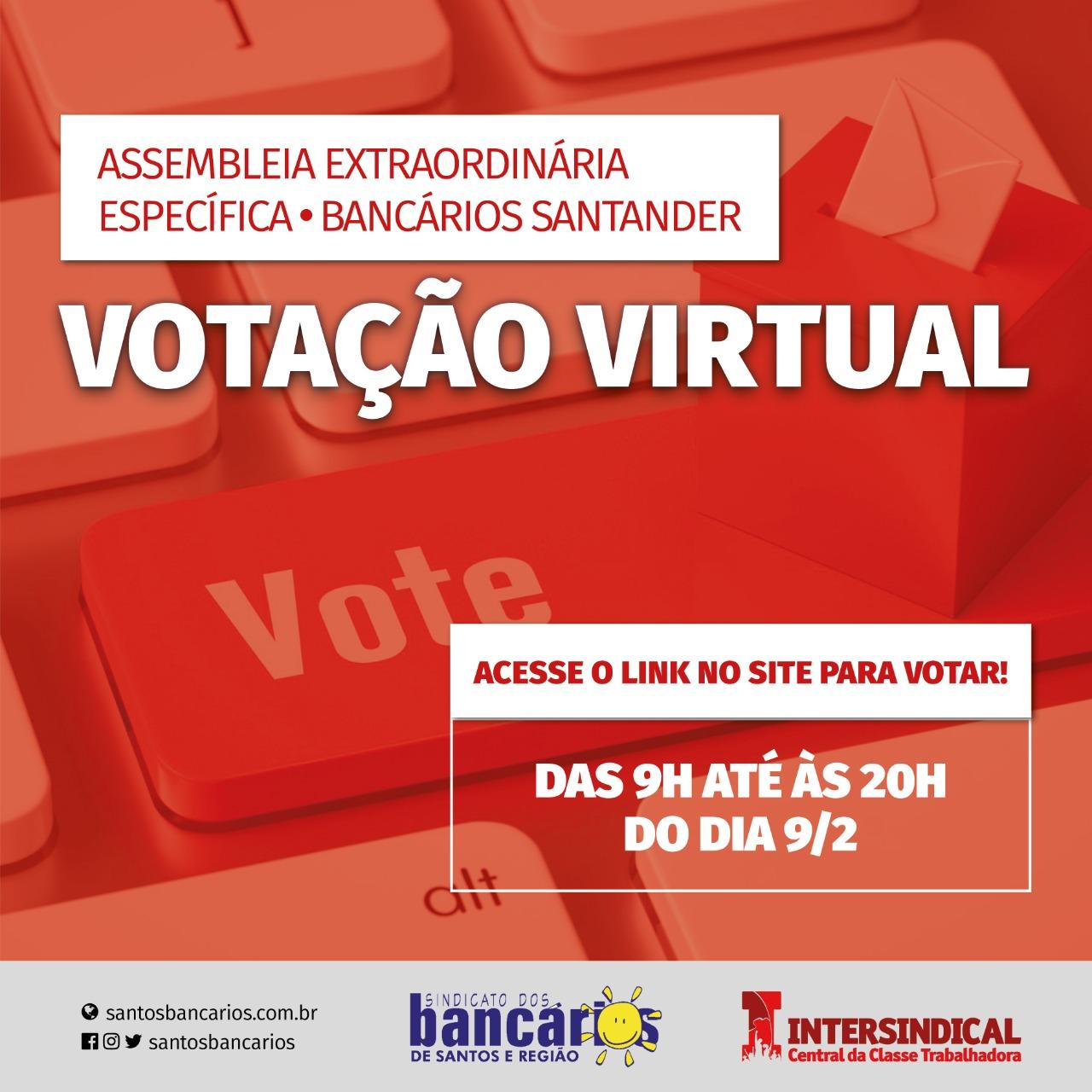 Santander: assembleia dos funcionários prorrogação de banco de horas