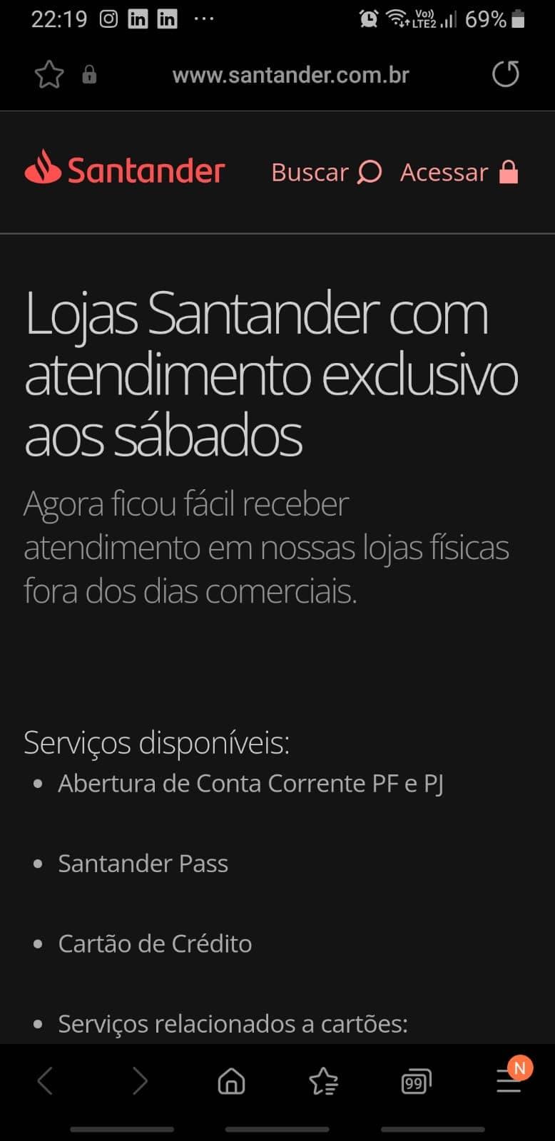 Santander afronta lei brasileira e impõe abertura de agências sábado