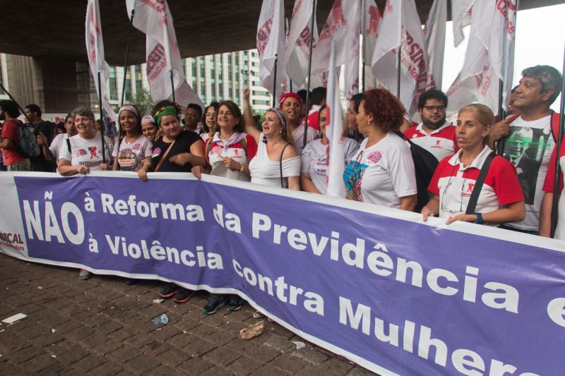 Sindicato Participa De Ato Das Mulheres Em São Paulo 83 Seeb Santos E Região 3452